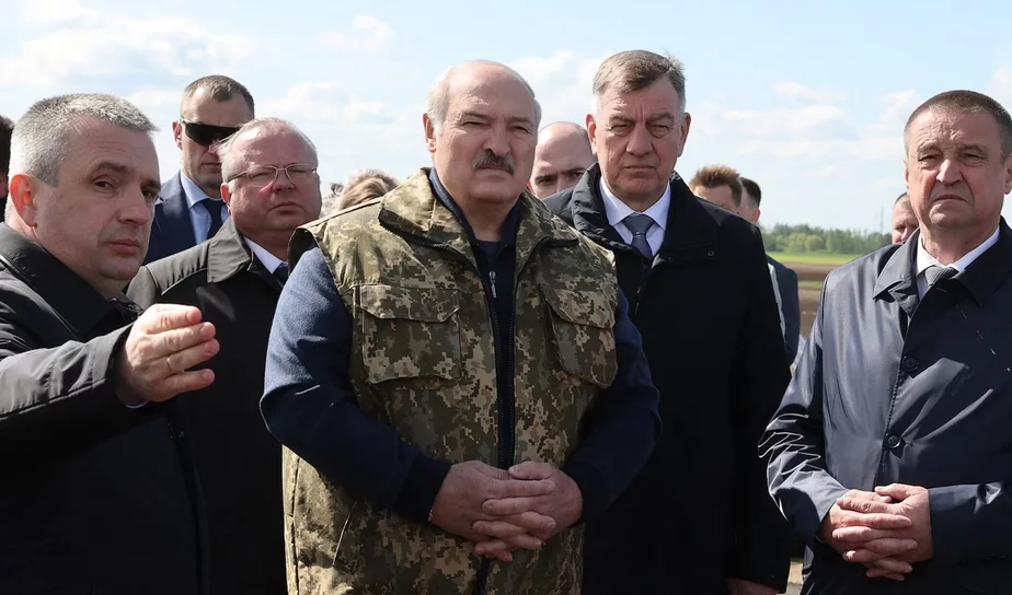Лукашэнка ва ўкраінскім «пікселі». Фота: president.gov.by