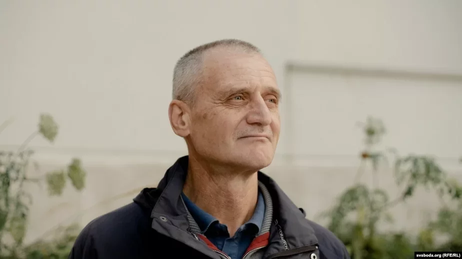 Олег Груздилович после освобождения из колонии в сентябре 2022 года. Фото: «Радыё Свабода»