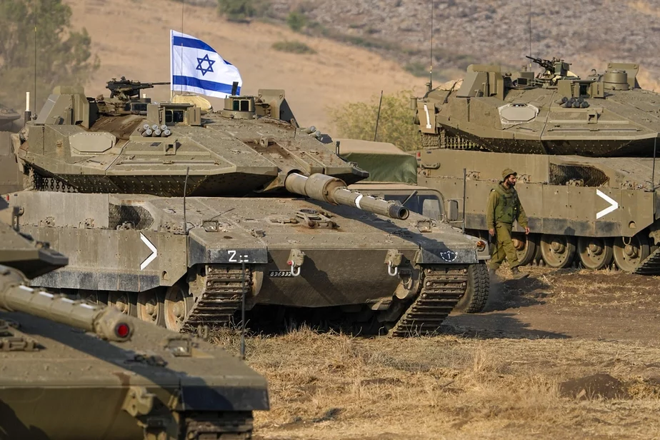  Ізраільскія танкі. Фота: Ariel Schalit / AP Photo