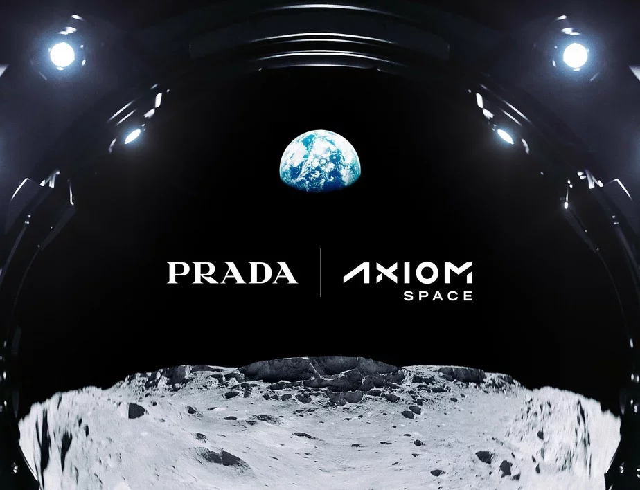 Aficyjny anons modnaha doma Prada i kaśmičnaj kampanii Axiom Space. Fota: Axiom Space