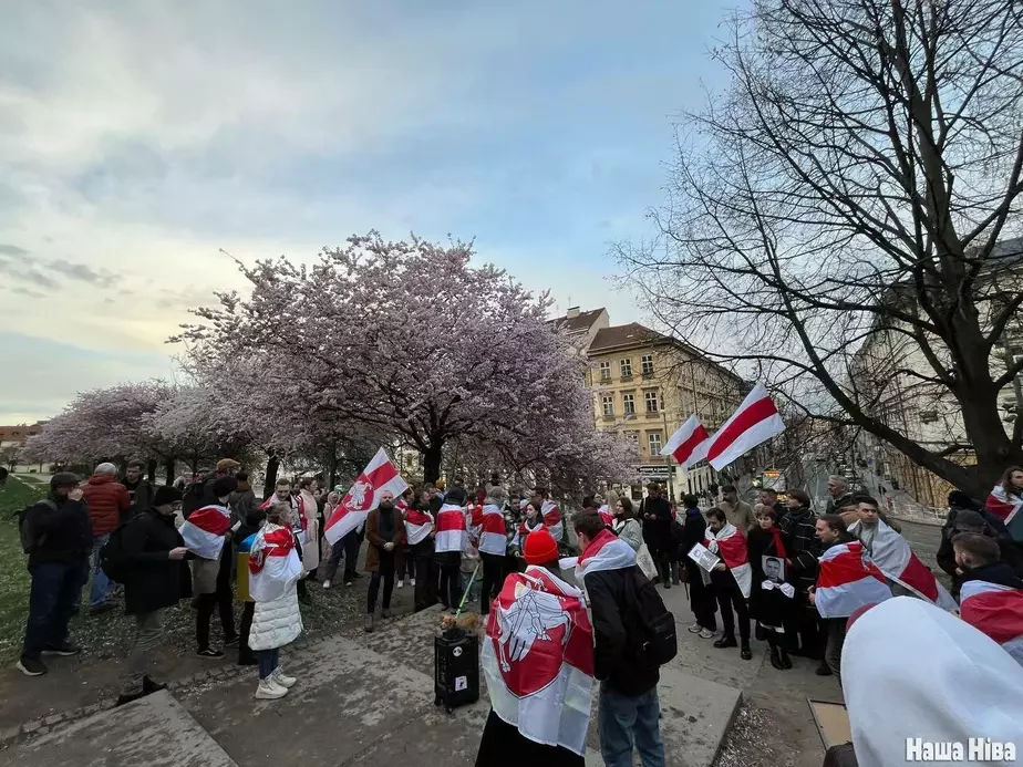 Акция в Праге. Фото: «Наша Нива»