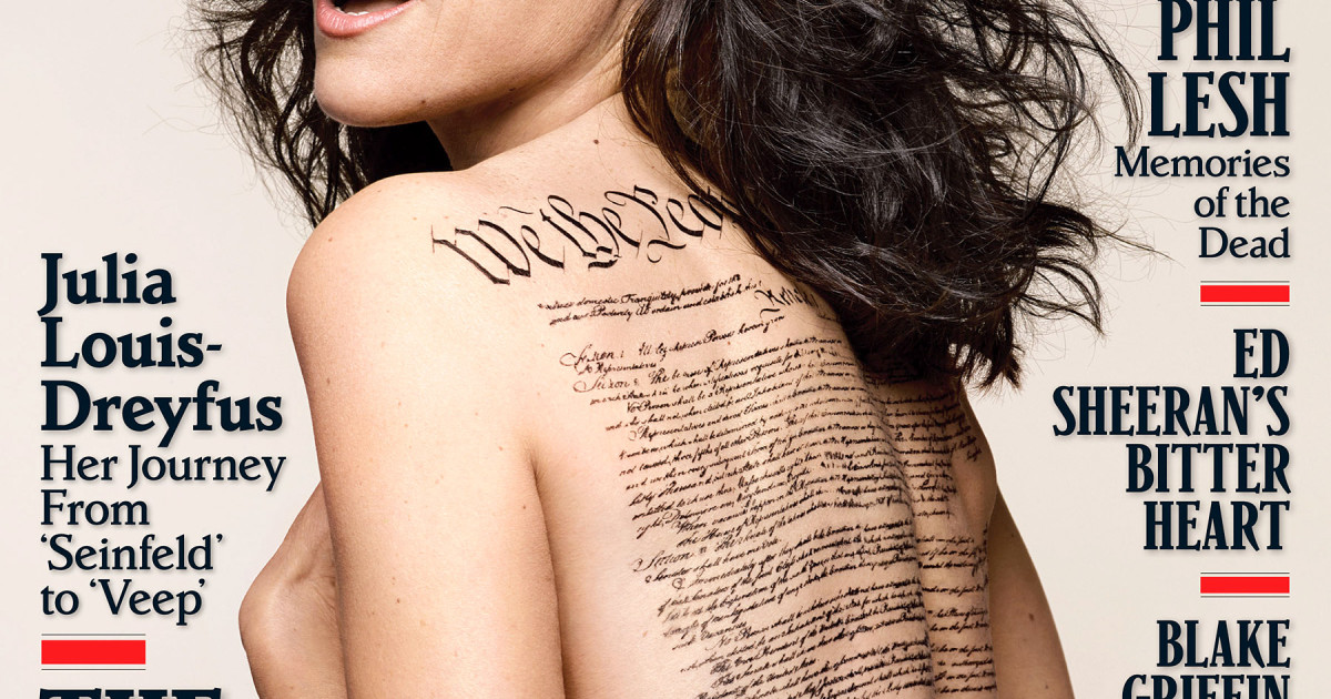То, что американская актриса Джулия Луис-Дрейфус сделала на спине татуировк...