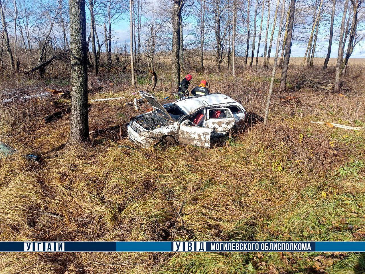 В Краснопольском районе перевернулось авто. Водитель погиб