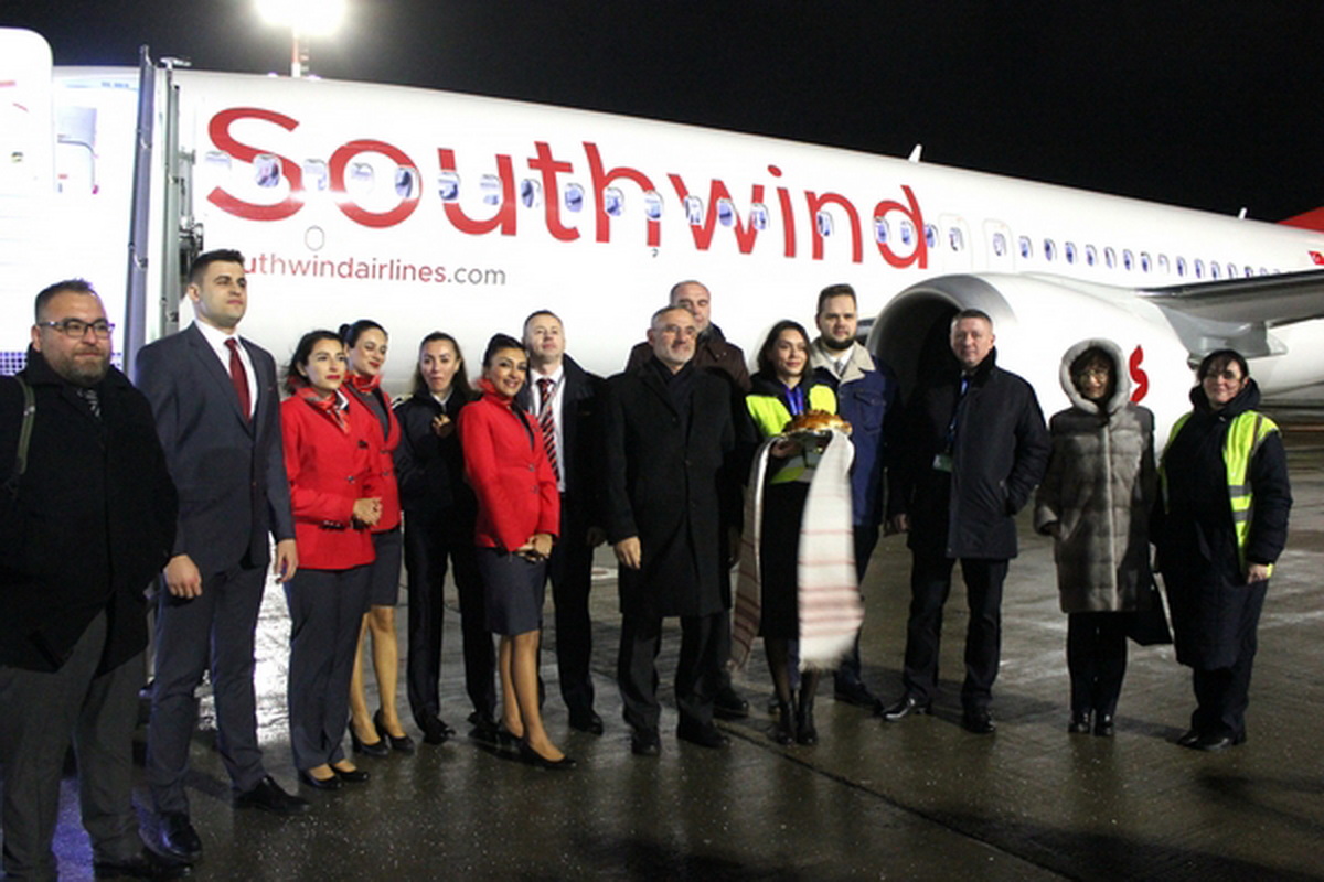 Самолет компании Southwind Airlines первый раз прилетел из Стамбула в Минск