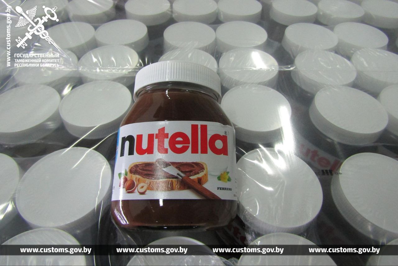 На польско-белорусской границе задержали 30 тысяч банок Nutella